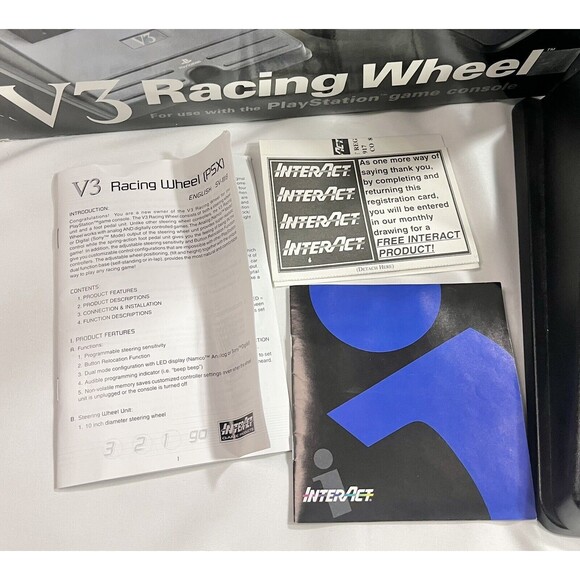 InterAct PlayStation V3 Racing Steering Wheel and Pedals PlayStation Tested - Picture 3 of 16